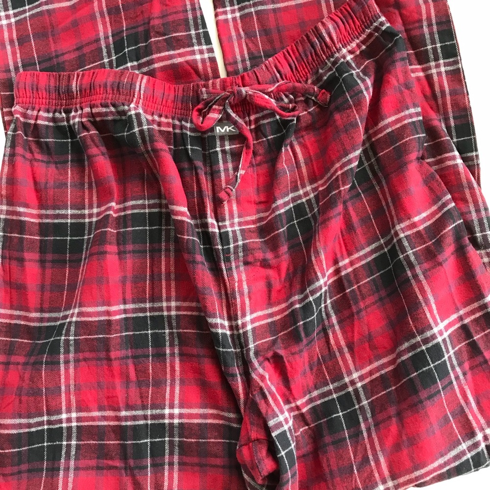 Michael Kors Red Plaid Pajama Pants Sleepwear